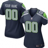 Women's Nike Seattle Seahawks Customized Blue Game Jersey