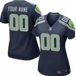 Women's Nike Seattle Seahawks Customized Blue Limited Jersey