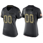 Women's Seattle Seahawks Custom Anthracite Camo 2016 Salute To Service Veterans Day NFL Nike Limited Jersey