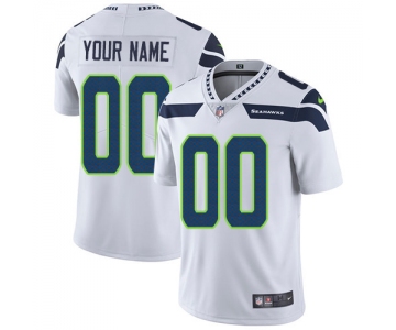 Youth Nike Seattle Sehawks Road White Customized Vapor Untouchable Limited NFL Jersey