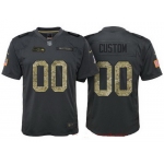 Youth Seattle Seahawks Custom Anthracite Camo 2016 Salute To Service Veterans Day NFL Nike Limited Jersey