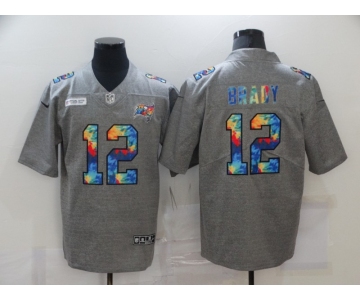 Men's Tampa Bay Buccaneers #12 Tom Brady 2020 Grey Crucial Catch Limited Stitched NFL Jersey