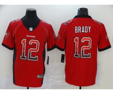 Men's Tampa Bay Buccaneers #12 Tom Brady Red 2020 Fashion Drift Color Rush Stitched NFL Nike Limited Jersey