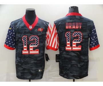 Men's Tampa Bay Buccaneers #12 Tom Brady USA Camo 2020 Salute To Service Stitched NFL Nike Limited Jersey