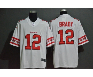 Men's Tampa Bay Buccaneers #12 Tom Brady White 2020 NEW Team Logo Vapor Untouchable Stitched NFL Nike Limited Jersey