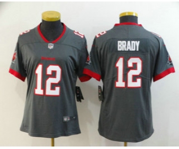 Women's Tampa Bay Buccaneers #12 Tom Brady Gray 2020 NEW Vapor Untouchable Stitched NFL Nike Limited Jersey