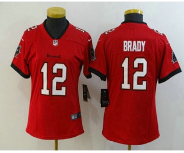 Women's Tampa Bay Buccaneers #12 Tom Brady Red 2020 NEW Vapor Untouchable Stitched NFL Nike Limited Jersey