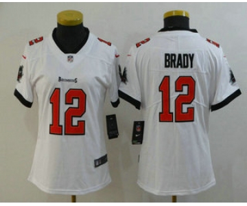 Women's Tampa Bay Buccaneers #12 Tom Brady White 2020 NEW Vapor Untouchable Stitched NFL Nike Limited Jersey