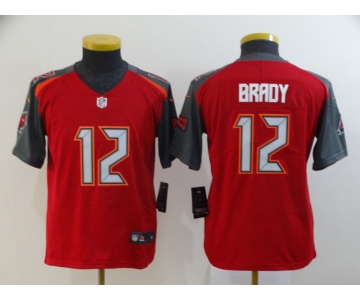 Youth Tampa Bay Buccaneers #12 Tom Brady Red 2020 Vapor Untouchable Stitched NFL Nike Limited Jersey