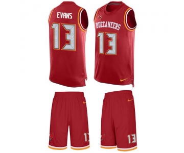 Nike Buccaneers #13 Mike Evans Red Team Color Men's Stitched NFL Limited Tank Top Suit Jersey