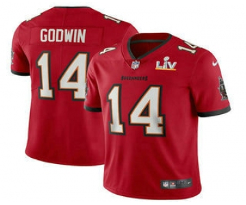 Men's Tampa Bay Buccaneers #14 Chris Godwin Red 2021 Super Bowl LV Vapor Untouchable Stitched Nike Limited NFL Jersey