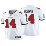 Men's Tampa Bay Buccaneers #14 Chris Godwin White 2021 Super Bowl LV Vapor Untouchable Stitched Nike Limited NFL Jersey