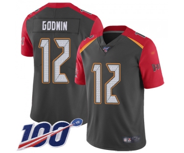 Nike Buccaneers #12 Chris Godwin Gray Men's Stitched NFL Limited Inverted Legend 100th Season Jersey