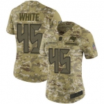 Buccaneers #45 Devin White Camo Women's Stitched Football Limited 2018 Salute to Service Jersey