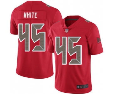 Buccaneers #45 Devin White Red Men's Stitched Football Limited Rush Jersey