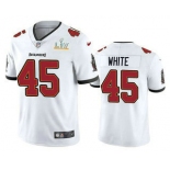 Men's Tampa Bay Buccaneers #45 Devin White White 2021 Super Bowl LV Vapor Untouchable Stitched Nike Limited NFL Jersey