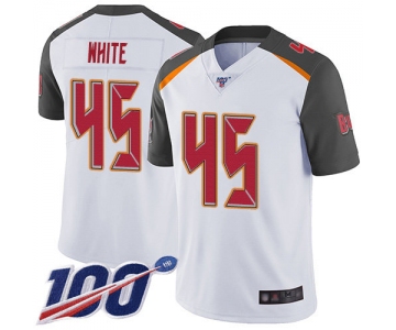 Nike Buccaneers #45 Devin White White Men's Stitched NFL 100th Season Vapor Limited Jersey