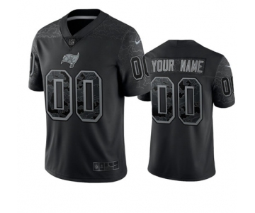 Men's Tampa Bay Buccaneers Active Player Custom Black Reflective Limited Stitched Jersey