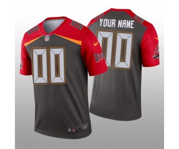 Men's Tampa Bay Buccaneers Custom Pewter Inverted Legend Jersey