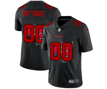 Tampa Bay Buccaneers Custom Men's Nike Team Logo Dual Overlap Limited NFL Jersey Black