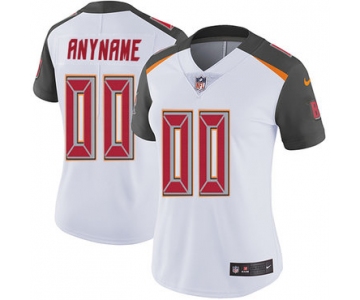 Women's Nike Tampa Bay Buccaneers Road White Customized Vapor Untouchable Limited NFL Jersey