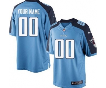Kids' Nike Tennessee Titans Customized Light Blue Limited Jersey