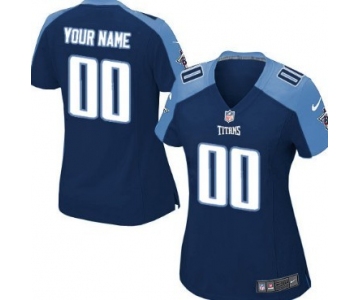 Kids' Nike Tennessee Titans Customized Navy Blue Game Jersey