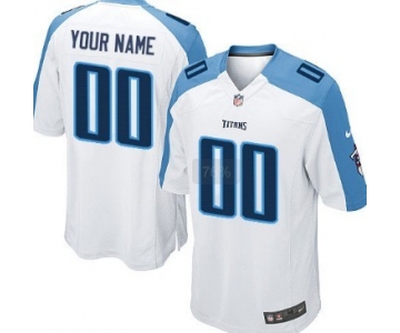 Men's Nike Tennessee Titans Customized White Game Jersey