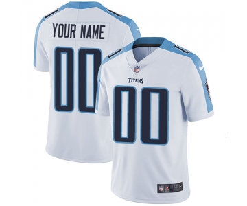 Men's Nike Tennessee Titans White Customized Vapor Untouchable Player Limited Jersey