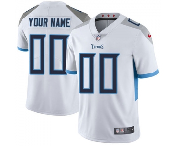 Men's Nike Tennessee Titans White Road  Customized Vapor Untouchable Limited NFL Jersey