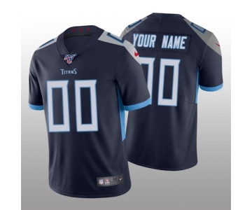 Men's Tennessee Titans Custom Navy Vapor Limited 100th Season Jersey
