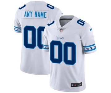 Men's Tennessee Titans Custom Nike White Team Logo Vapor Limited NFL Jersey