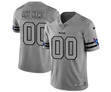 Nike Titans Customized 2019 Gray Gridiron Gray Vapor Untouchable Limited Jersey