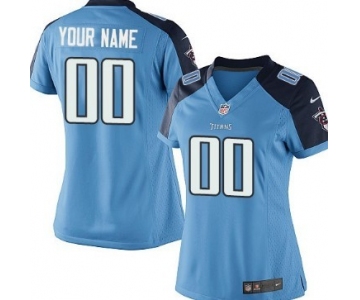 Women's Nike Tennessee Titans Customized Light Blue Limited Jersey