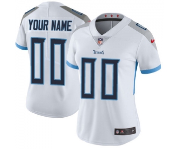 Women's Nike Tennessee Titans White Road  Customized Vapor Untouchable Limited NFL Jersey