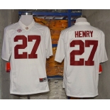 Alabama Crimson Tide #27 Derrick Henry 2014 White Jersey