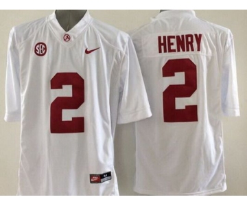 Men's Alabama Crimson Tide #2 Derrick Henry White 2015 NCAA Football Nike Limited Jersey