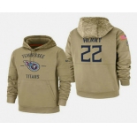Men's Tennessee Titans #22 Derrick Henry 2019 Salute to Service Sideline Therma Pullover Hoodie