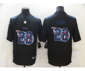 Men's Tennessee Titans #22 Derrick Henry Black 2020 Shadow Logo Vapor Untouchable Stitched NFL Nike Limited Jersey