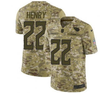 Nike Titans #22 Derrick Henry Camo Men's Stitched NFL Limited 2018 Salute To Service Jersey