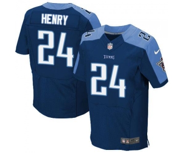 Nike Titans #24 Derrick Henry Navy Blue Alternate Men's Stitched NFL Elite Jersey