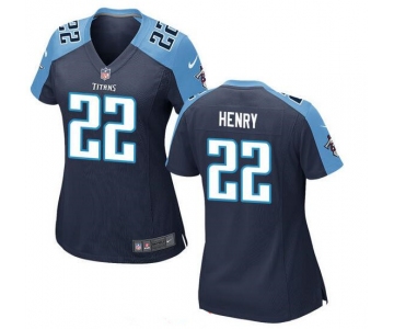 Women's Tennessee Titans #22 Derrick Henry Navy Blue Alternate Stitched NFL Nike Game Jersey