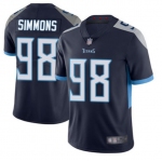 Men's Tennessee Titans #98 Jeffery Simmons Navy Vapor Untouchable Limited Stitched Jersey