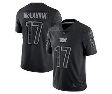 Men's Womens Youth Kids Washington Commanders #17 Terry McLaurin Nike Black RFLCTV Limited Jersey