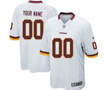 Kids' Nike Washington Redskins Customized White Game Jersey