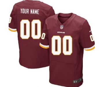 Men's Nike Washington Redskins Customized Red Elite Jersey