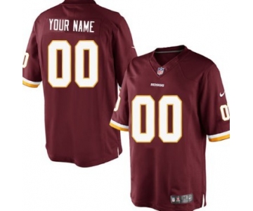 Men's Nike Washington Redskins Customized Red Limited Jersey