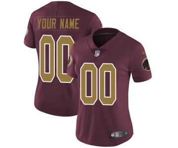 Women's Nike Washington Redskins Alternate Burgundy Red Customized Vapor Untouchable 80th Anniversary Limited NFL Jersey
