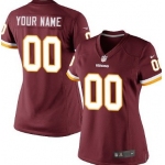 Women's Nike Washington Redskins Customized Red Limited Jersey