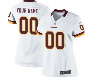 Women's Nike Washington Redskins Customized White Game Jersey